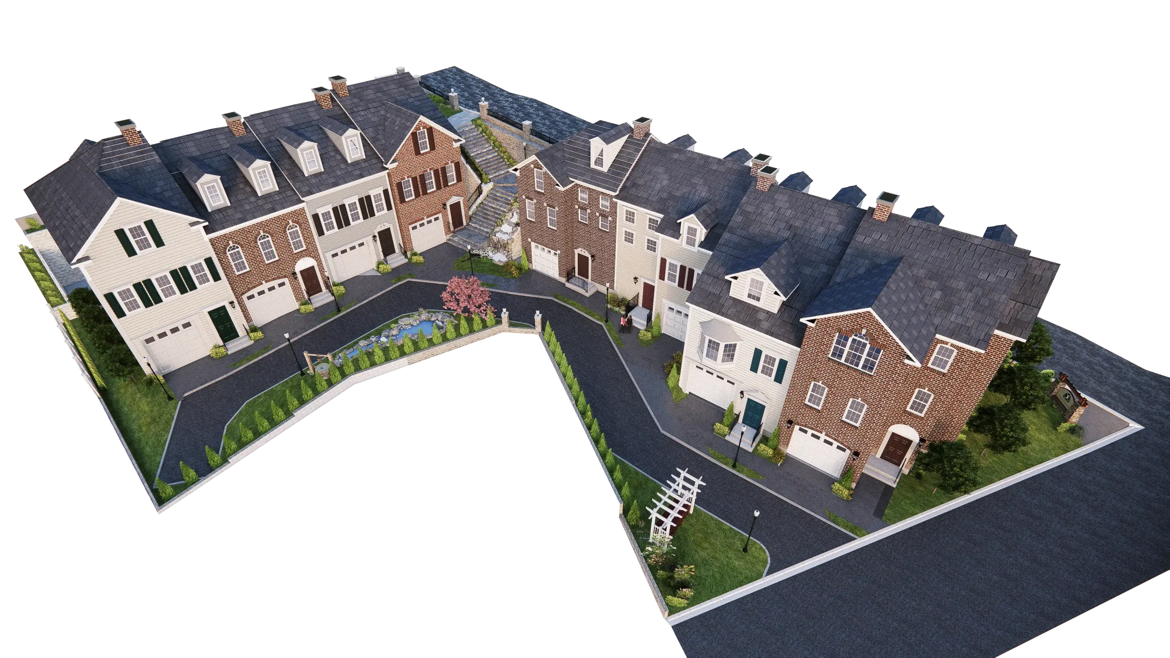 街区単位で計画された住宅地の全体像（イメージ）